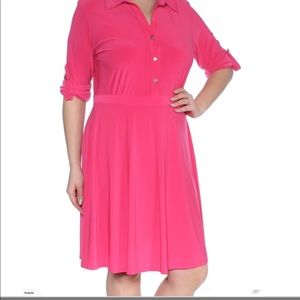Pretty pink shirt dress NWOT size XL
